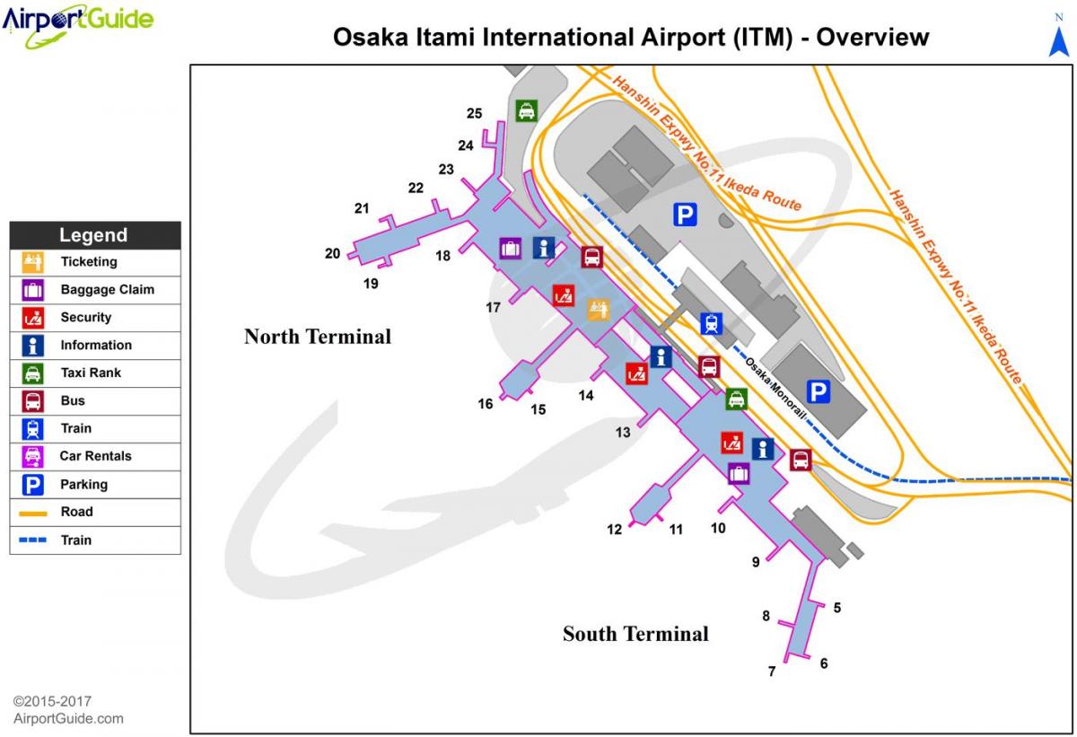Карта терминалов аэропорта Киото