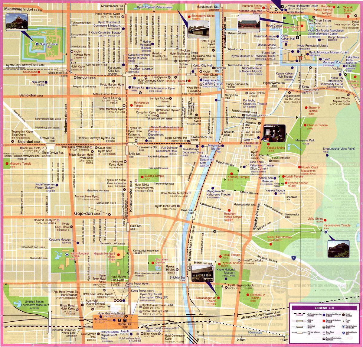 Карта улиц Киото